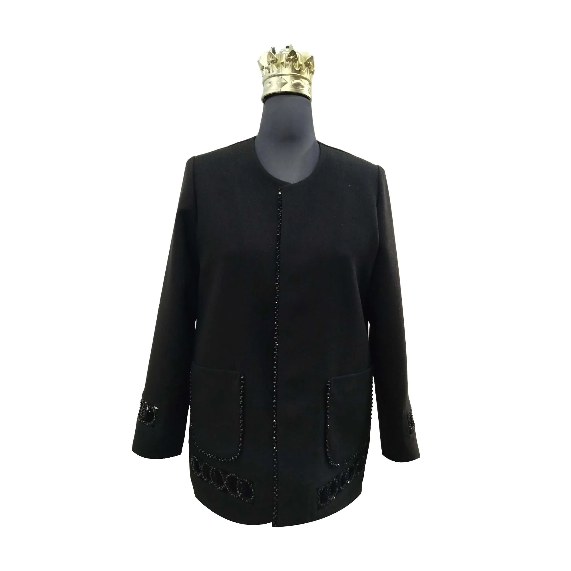 کت,مجلسی,زنانه,مدل,سنگدوزی,مشکی